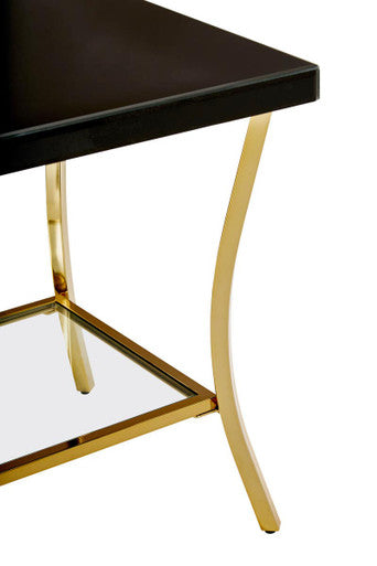 Kensington Townhouse Black Mirrored Side Table