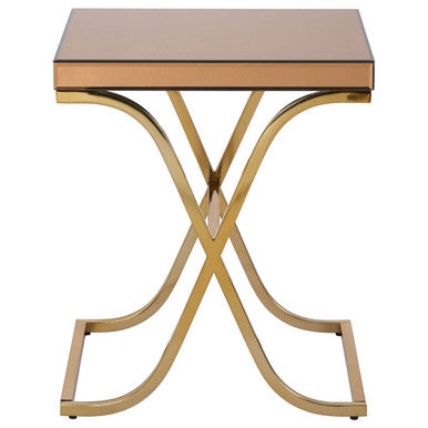 Kensington Townhouse Brown Mirrored Side Table