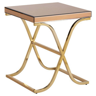 Kensington Townhouse Brown Mirrored Side Table