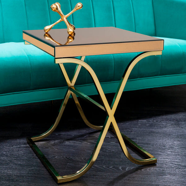 Kensington Townhouse Brown Mirrored Side Table