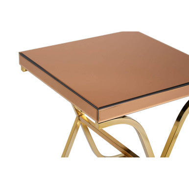 Kensington Townhouse Brown Mirrored Side Table