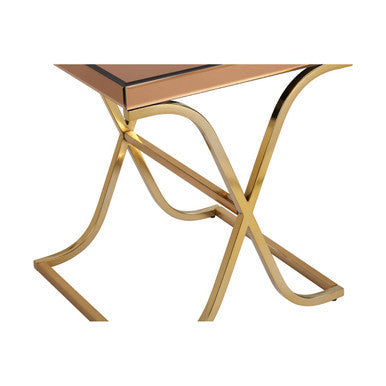 Kensington Townhouse Brown Mirrored Side Table