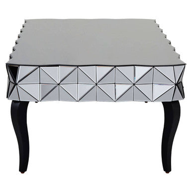 Silve Rectangular Coffee Table with Smoked Glass Detail | Soho