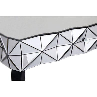 Silve Rectangular Coffee Table with Smoked Glass Detail | Soho