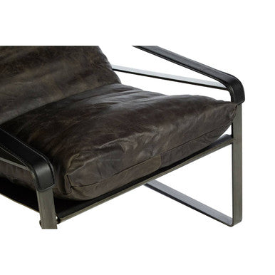 Hoxton Dark Brown Leather Lounge Chair