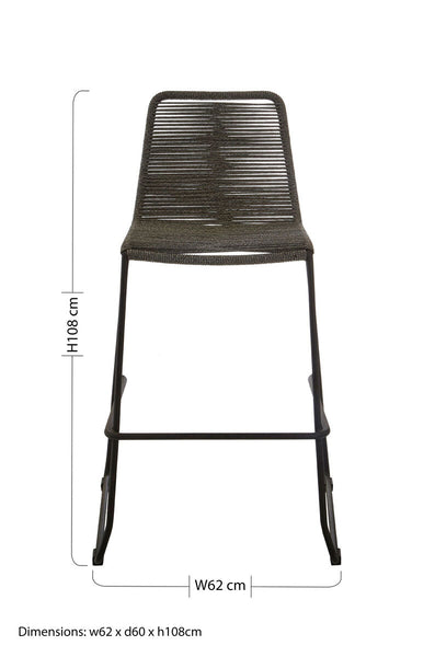Sisal Grey Rope Bar Chair