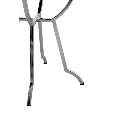 Round Side Table with Pastel Top and Silver Frame | Arbus