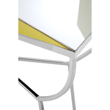 Console Table with Pastel Top and Silver Frame | Arbus