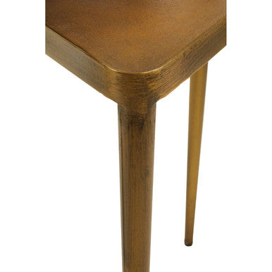 Gold Finish Snug Design Set of 3 Triangular Nesting Tables | Compo