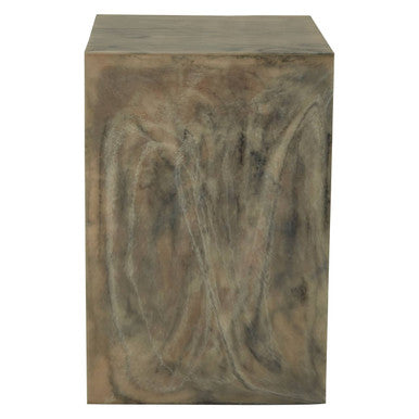 Rosado Stone Grey Marble Effect Side Table and Stool