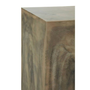 Rosado Stone Grey Marble Effect Side Table and Stool