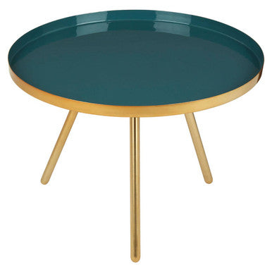 Enox Diesel Green and Gold Finish Large Coffee Table