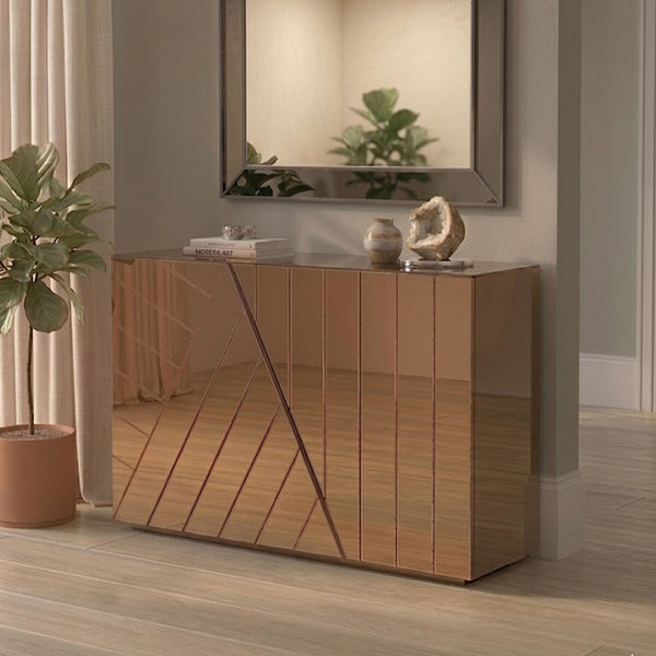 Brown Tinted Mirror Console Table | Roza