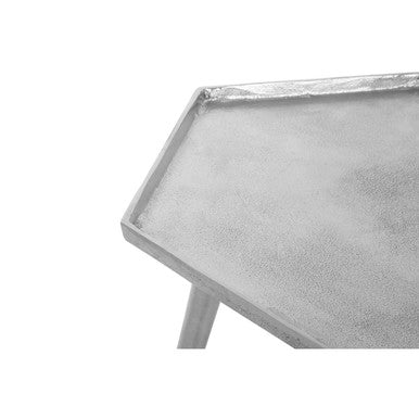 Halle Silver Set Of 2 Hexagonal Side Tables