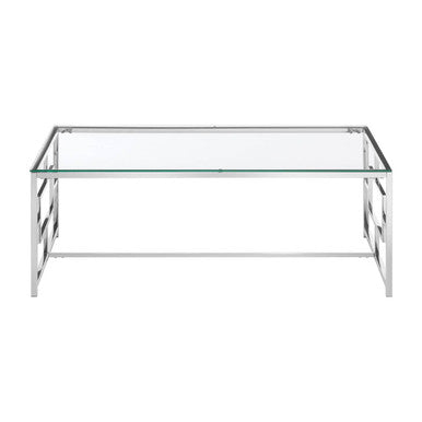 Allure Silver Finish Rectangular Coffee Table