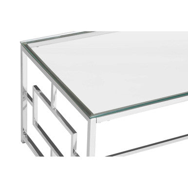 Allure Silver Finish Rectangular Coffee Table