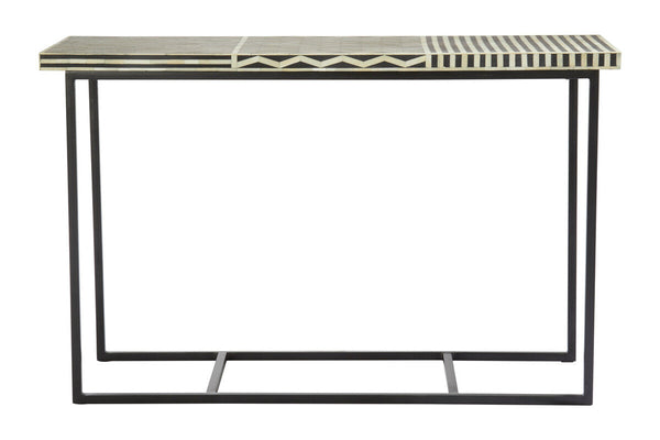 Boho Mango Wood with Bone Inlay Console Table