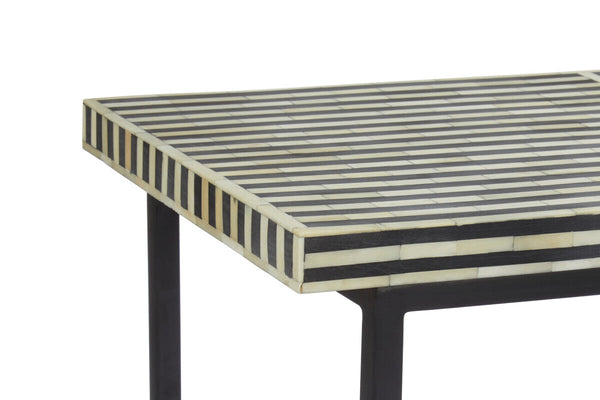 Boho Mango Wood with Bone Inlay Console Table