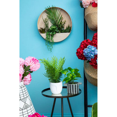 Corra Black Finish Side Table