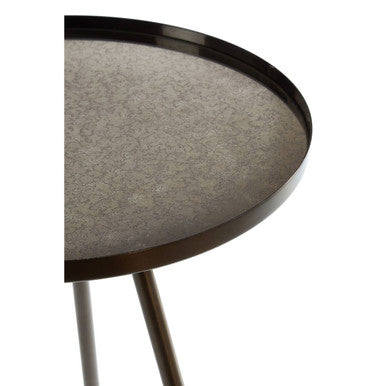 Corra Black Finish Side Table
