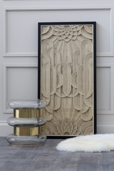 Margot Clear Glass and Gold Finish Side Table