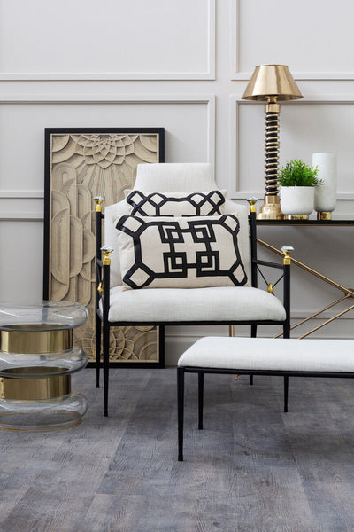 Margot Clear Glass and Gold Finish Side Table