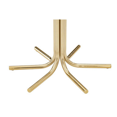 Miley Gold Finish Side Table with Clear Glass Top