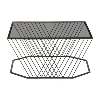 Trento Coffee Table With Grey Glass Top