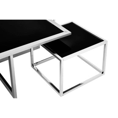 Horizon Silver Coffee Table And Stools Set