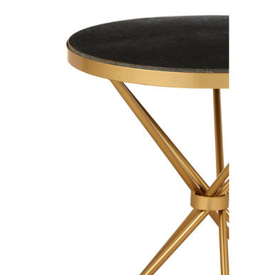 Templar Black Marble Top Side Table