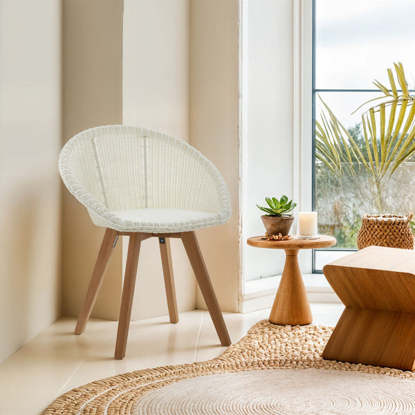 Lovina White Rattan Effect Dining Chair