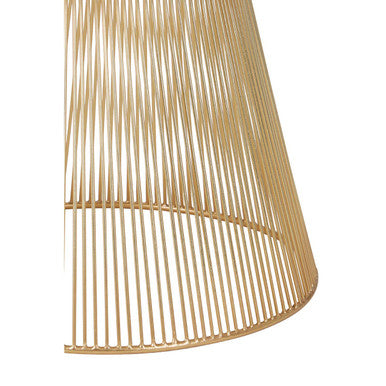 Natural Wood Top Small Coffee Table with Gold Open Wire Hourglass Design Base | Templar