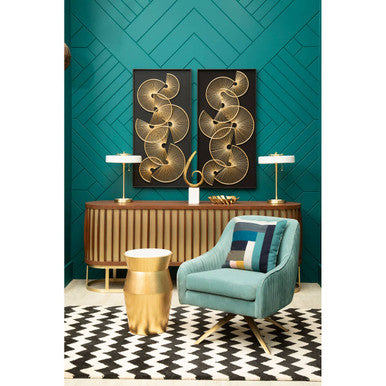 Lino Large Gold Drum Side Table