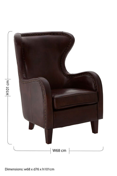 Victor Brown Leather Lounge Chair
