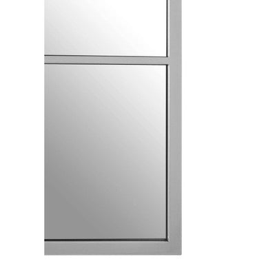 Descartes Square Design Silver Finish Frame Wall Mirror