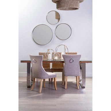 Leonov Large Nickel Finish Wall Mirror