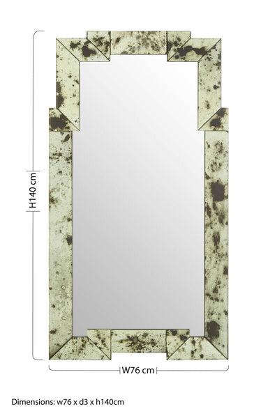 Riza Rectangular And Cut Out Frame Wall Mirror