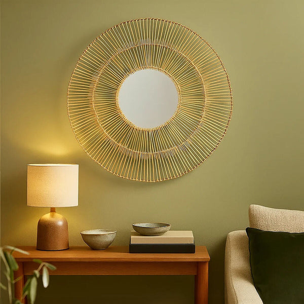 Batu Natural Rattan Wall Mirror