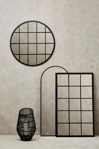 Descartes Round Metal Wall Mirror