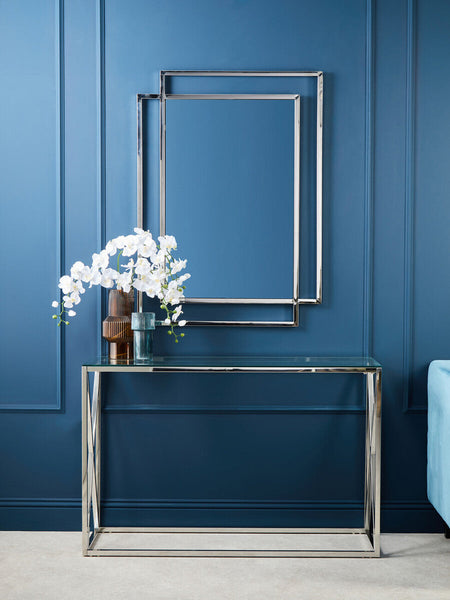 Allure Silver Finish Wall Mirror
