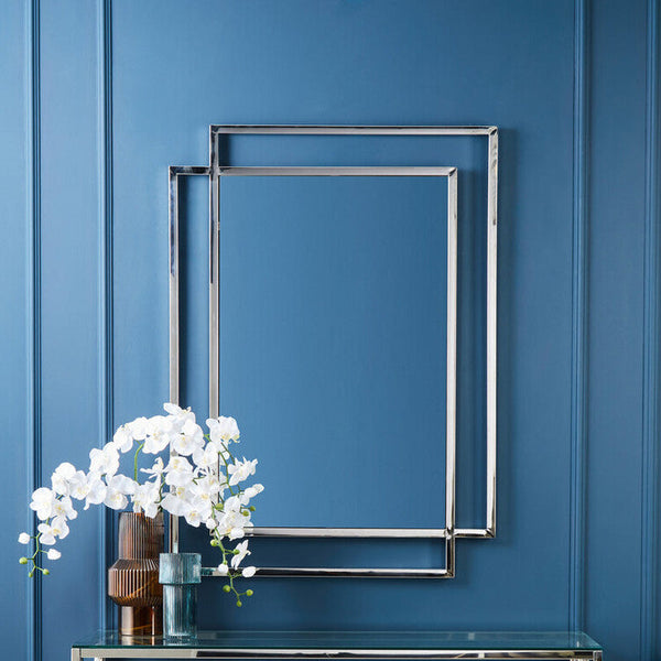 Allure Silver Finish Wall Mirror
