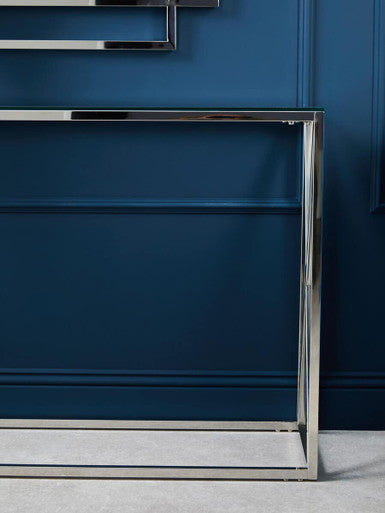 Allure Silver Finish Wall Mirror