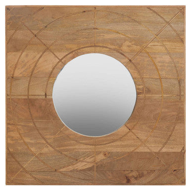 Mango Wood Square Wall Mirror | Sona
