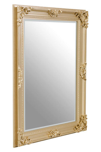 Gold Finish Wooden Frame Wall Mirror | Lora