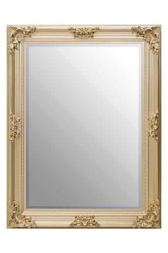 Gold Finish Wooden Frame Wall Mirror | Lora