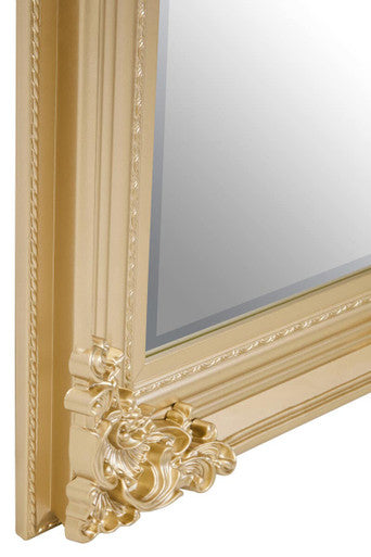 Gold Finish Wooden Frame Wall Mirror | Lora