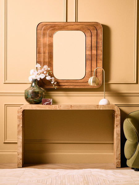 Mango Wood Carved Wall Mirror | Sangar
