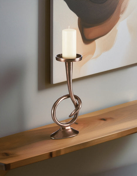 Kensington Townhouse Twist Bronze Candle Holder