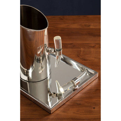 Mirrored Tray with Acrylic Horn Handles | Herne