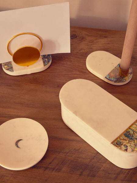 Marella White Marble Trinket Dish